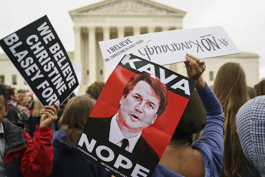 Recent protest on Kavanaughs confirmation. 