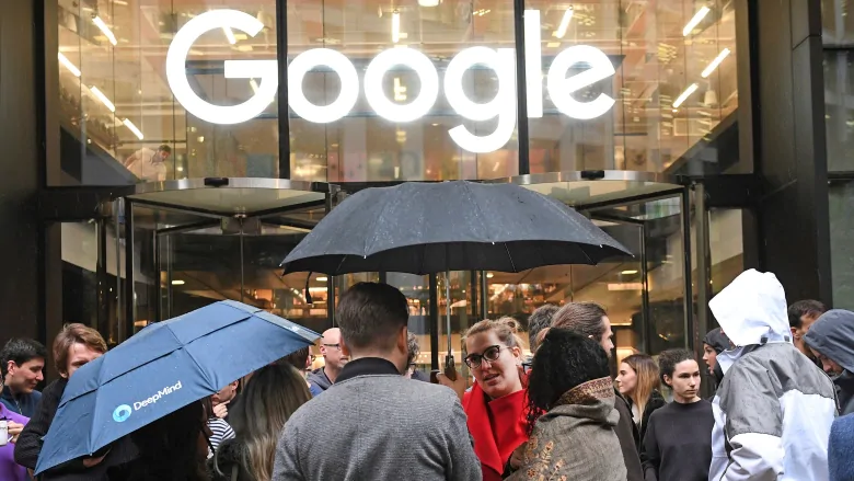 Google office in London during the walkout.