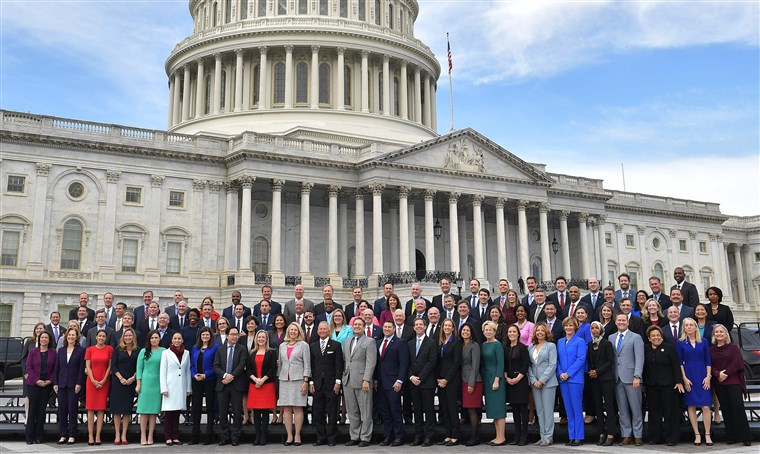 The members of the 116th Congress on the East Front Plaza of the Capitol. 