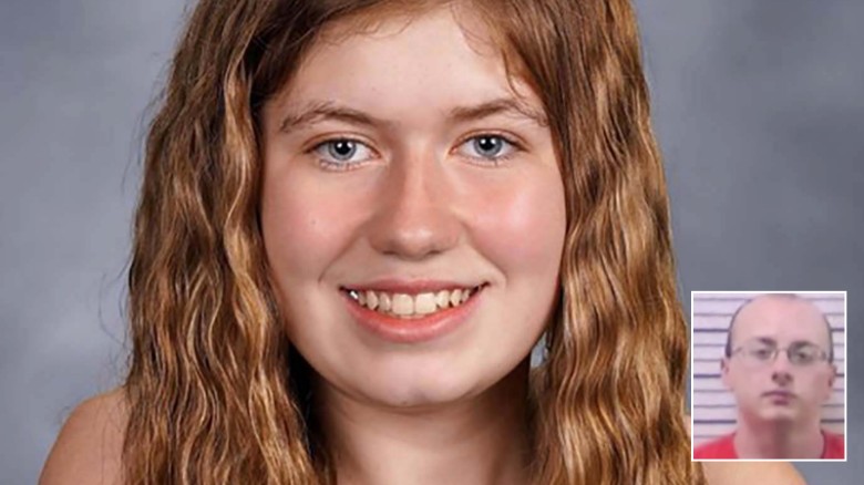 Jayme Closs and her kidnapper, Jake Patterson.
