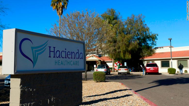 Bill Timmons, the CEO of private health care facility Hacienda Healthcare, has resigned after reports that a female patient gave birth despite being in a vegetative state for more than a decade, as the patient living at the facility reportedly gave birth Dec. 29 although the staff was unaware the woman was pregnant, the facility shown here Friday, Jan. 4, 2019, in Phoenix. (AP Photo/Ross D. Franklin)