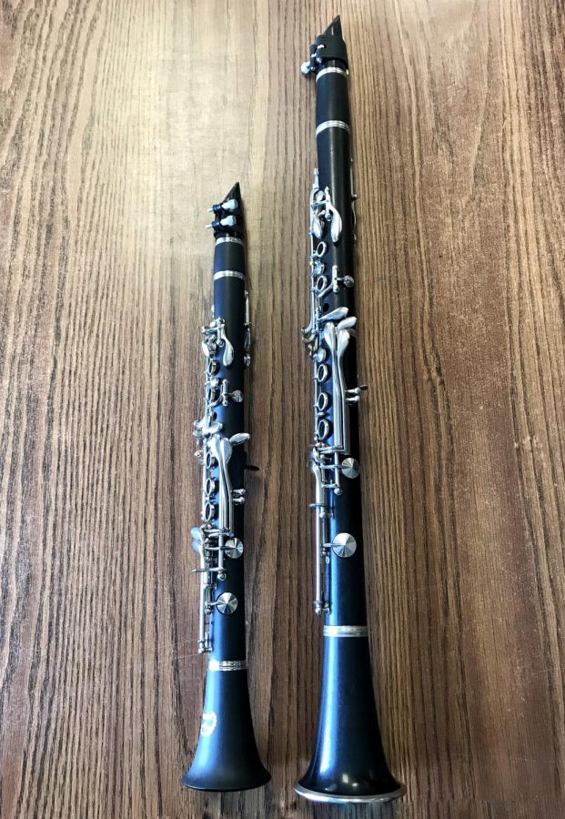 E Flat and B Flat clarinets, used by the Band Department.