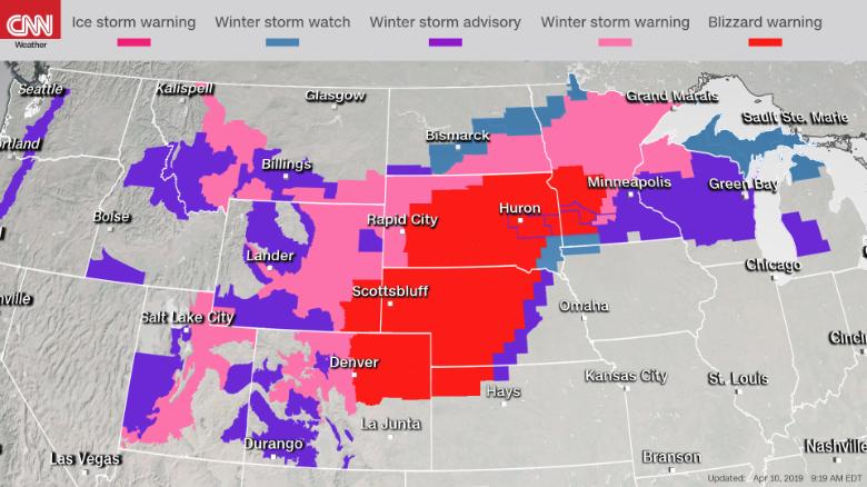 The bomb cyclone is expected to heavily impact the Rocky Mountain and Great Plains regions of the US.