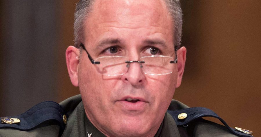 Mark Morgan, chief of the US Border Patrol, testifies at a Senate Homeland Security and Governmental Affairs Committee hearing on Initial Observations of the New Leadership at the US Border Patrol on Capitol Hill in Washington, DC, on November 30, 2016. / AFP / NICHOLAS KAMM        (Photo credit should read NICHOLAS KAMM/AFP/Getty Images)