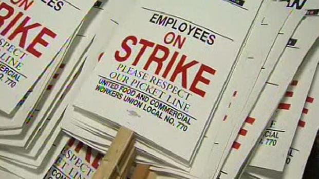 One day after their union issued a notice of its intention to cancel a contract extension, Southern California grocery workers spent Friday assembling picket signs.(Published Friday, Sept. 16, 2011, on NBC4)