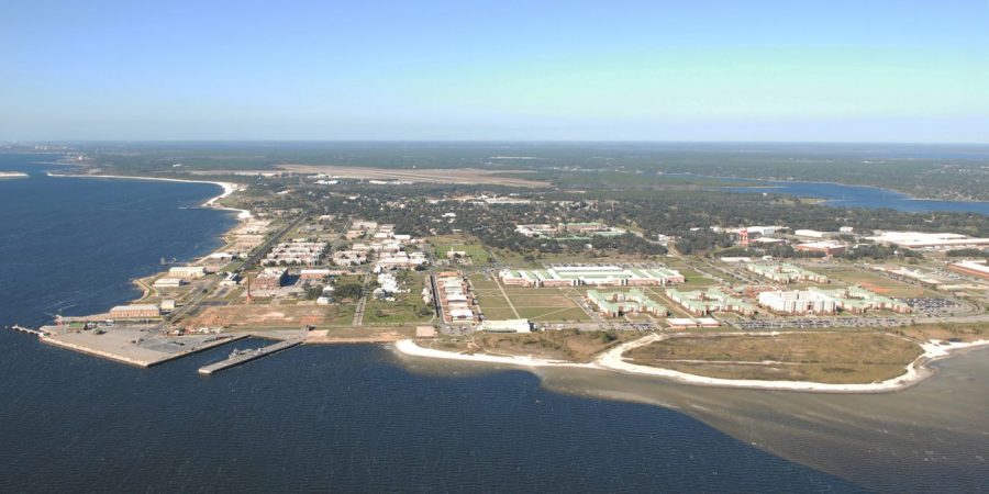 Naval Air Station Pensacola as seen in aerial view on August 14, 2012.