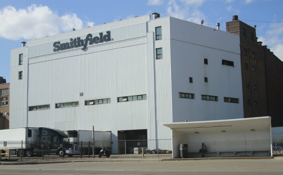 Smithfield Foods pork processing plant closed Sunday, due to an outbreak of COVID-19 among its workers.