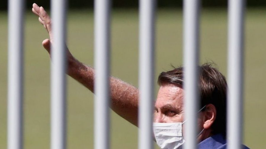 Jair Bolsonaro has been widely criticised over his handling of the coronavirus outbreak