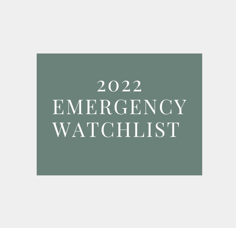 2022 Emergency Watchlist. 