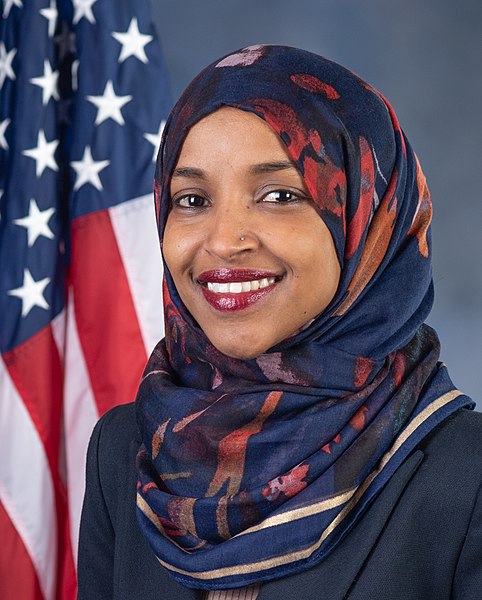 Representative Ilhan Omars official portrait.