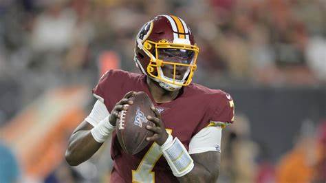 Dwayne Haskins playing for the Washington Redskins. 