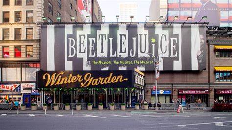 This is the outside of a theater, which was sowing Beetlejuice at the time. 