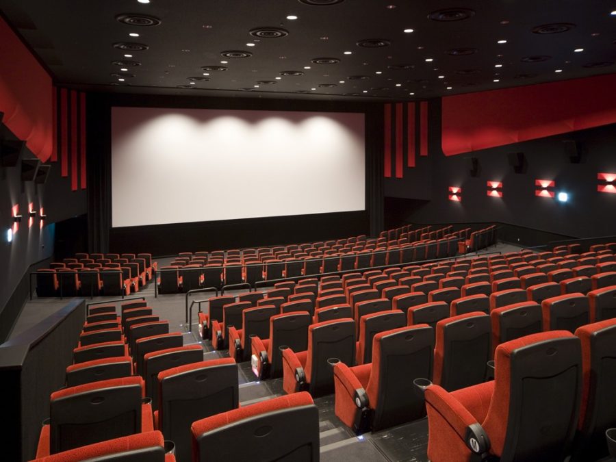 A movie theater soon to be filled with people watching the new movies in 2023.