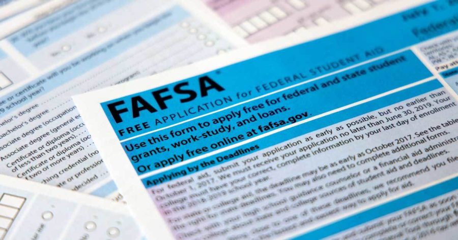 A Viewing of a FAFSA (Free Application for Federal Student Aid) form.