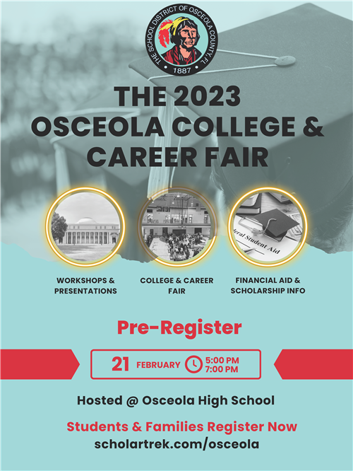 The Osceola College Career Flyer with all the information for the event 