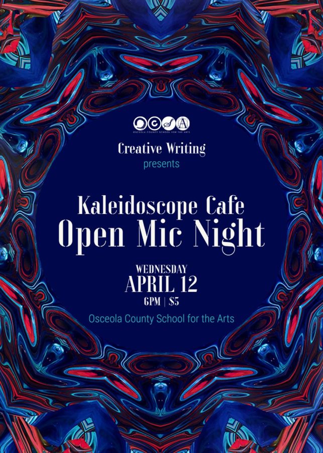 The+official+poster+for+OCSAs+open-mic+night%2C+Kaleidoscope+Cafe.