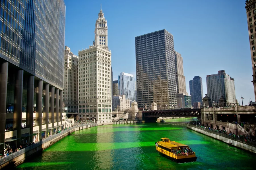 In+celebration+of+St.+Patricks+Day%2C+Chicago+dyes+the+river+green.+