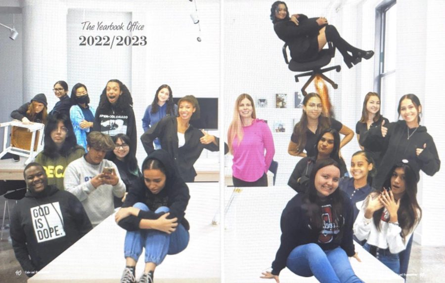 The staff had each of their pictures edited into one spread for the yearbook.