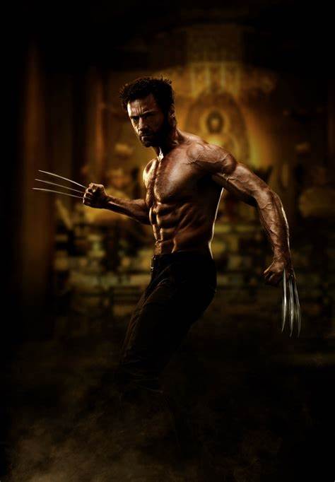 Hugh Jackman's physique while filming "The Wolverine"