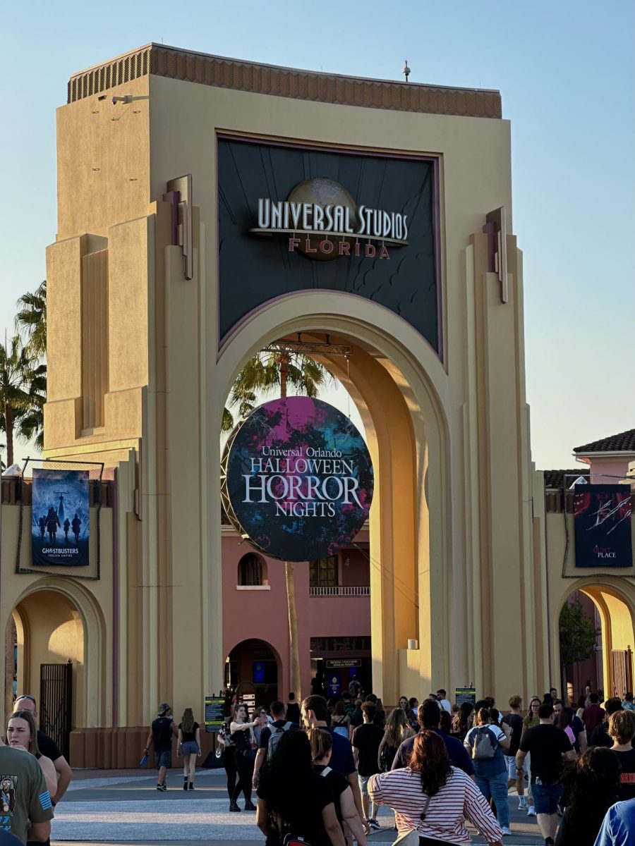 A buzz of fear is in the air around the entrance to Universal Orlando's Halloween Horror Nights.