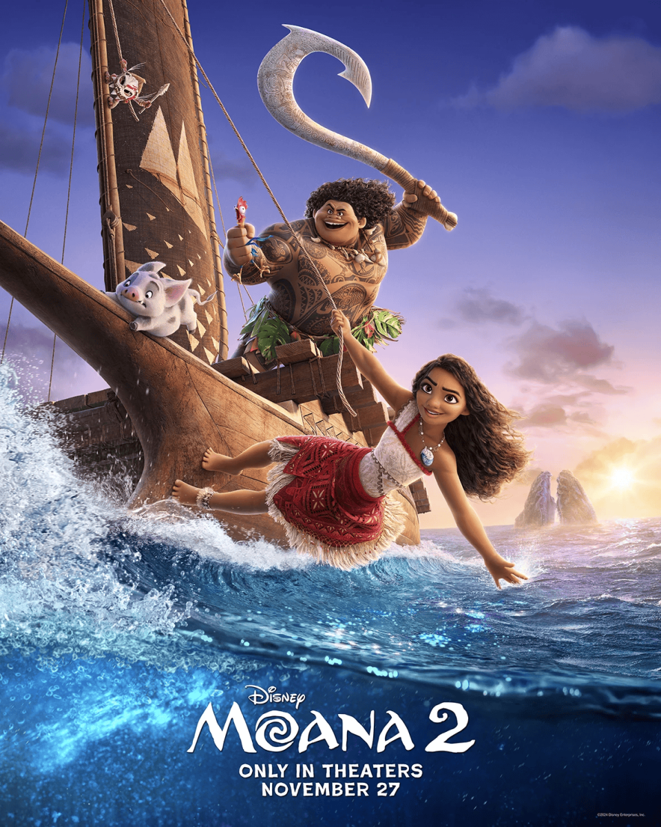 A photo of a poster for Moana 2