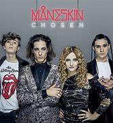Maneskin band members. Thomas Raggi in the left Damino David in the middle, Victoria De Angelist to his right and Ethan Torchio to Victoria's right