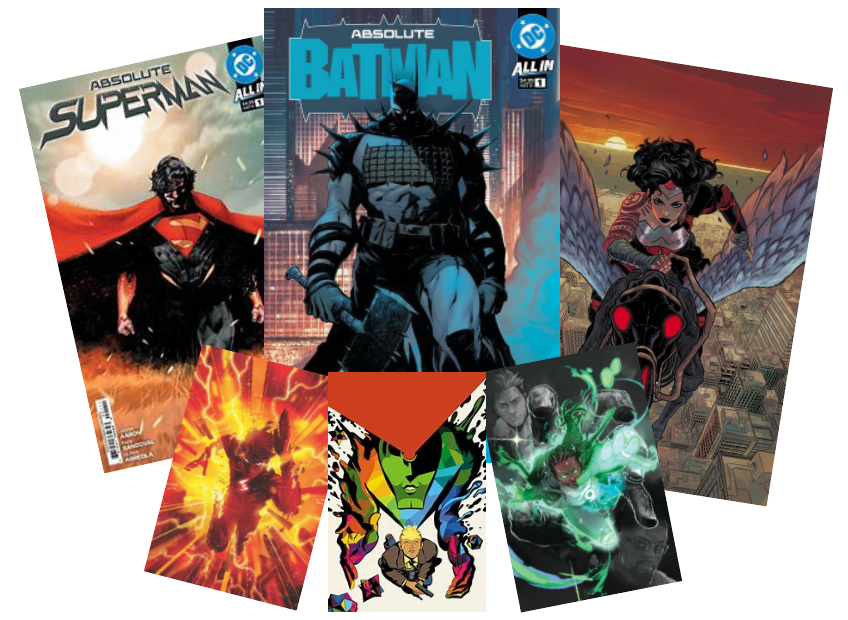 All the covers for the existing and upcoming comics in the Absolute Universe. 