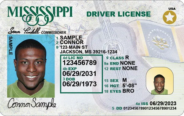 A small star in the upper corner indicates the difference between a state issued identification card, and a Real ID compliant card.