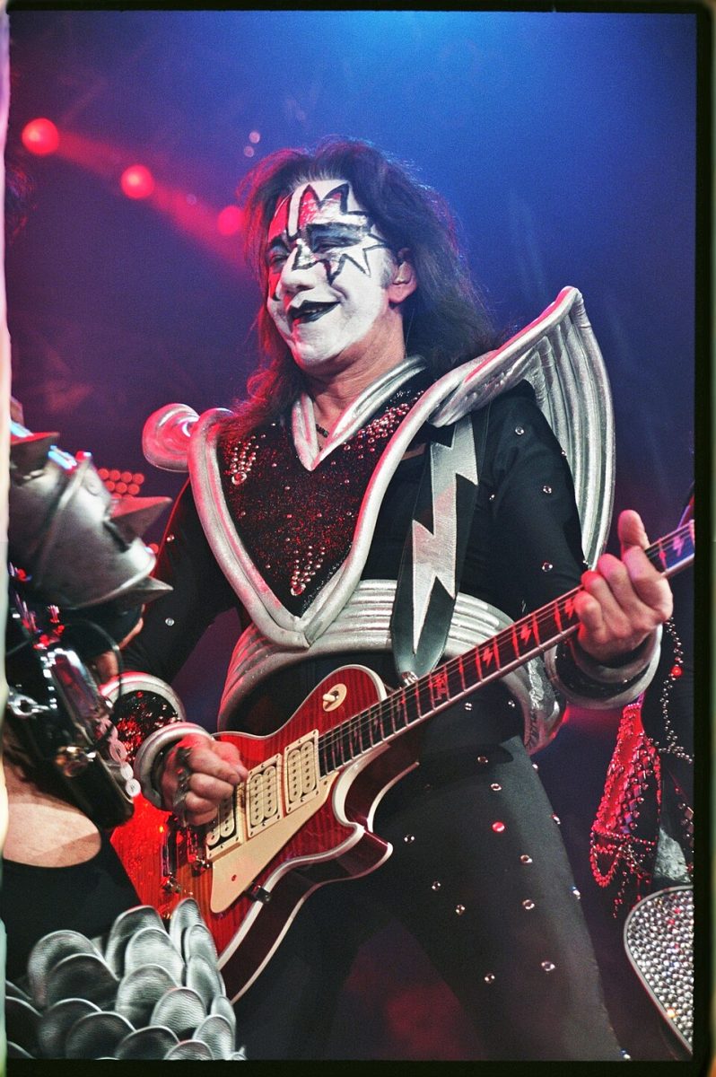 Ace Frehley in His Signature Look On Stage.