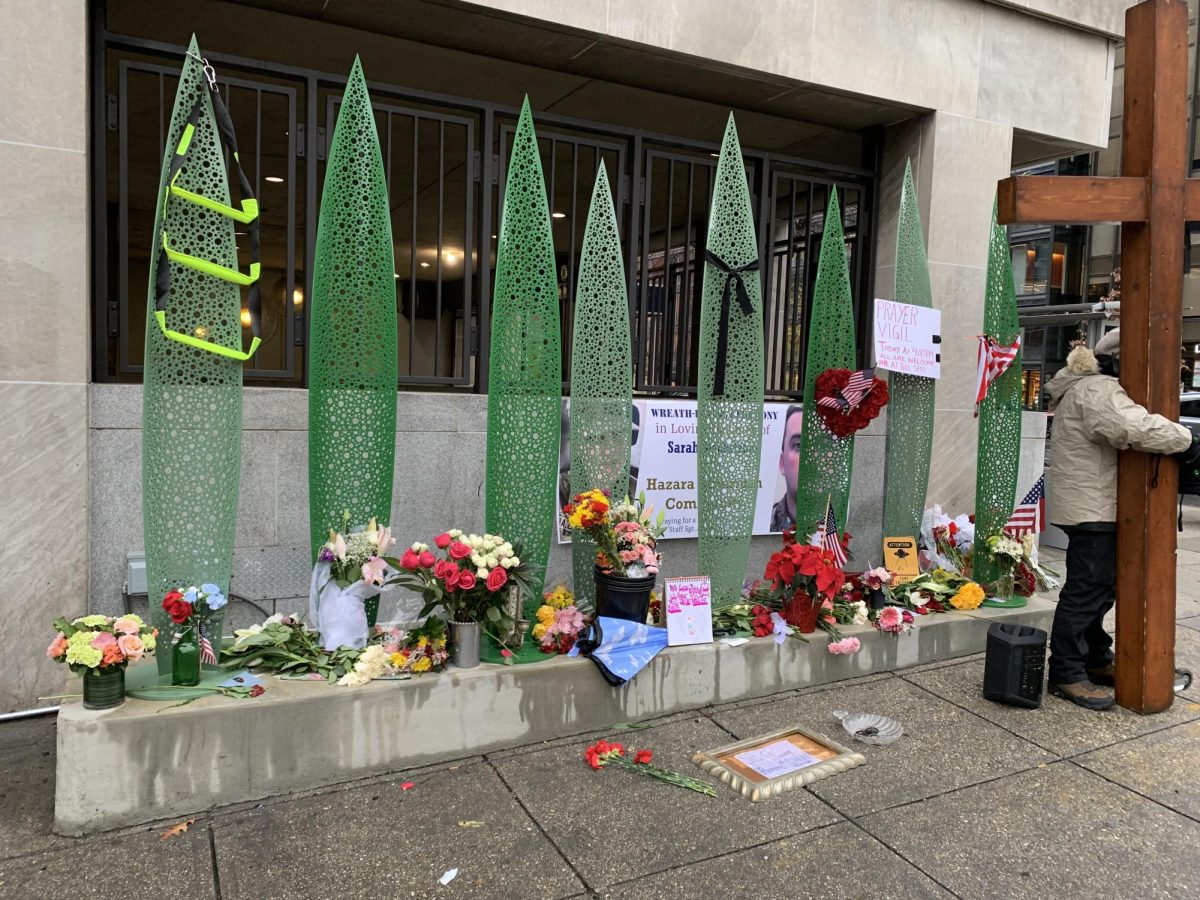 Memorial at the site of the 2025 Washington, D.C., National Guard shooting

