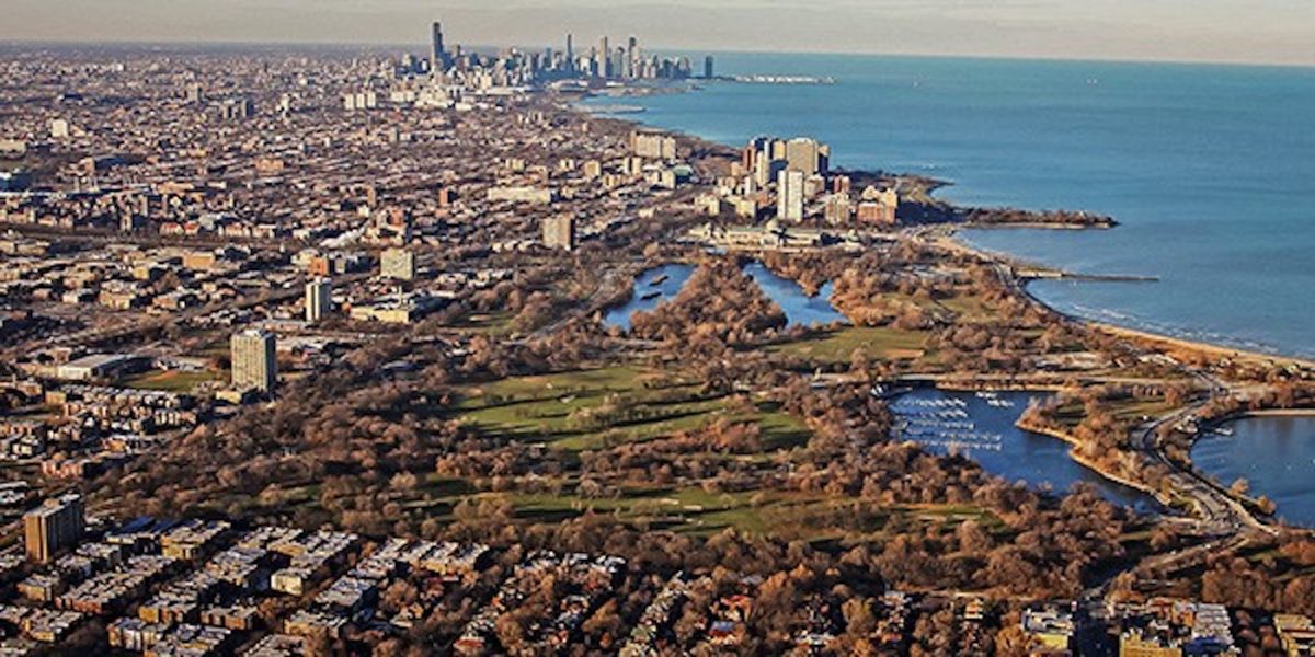 A picture of the Southside of Chicago from above