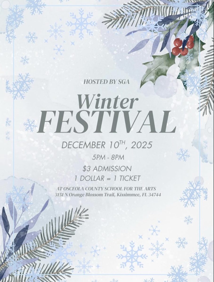The Winter Festival at OCSA is on December 10th.