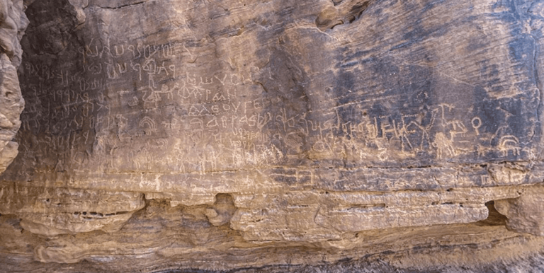 Image of 10,000-year-old rock art found in  Egypt.