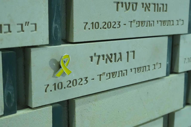 Image of the memorial site for those lost on October 7th in Isreal. 