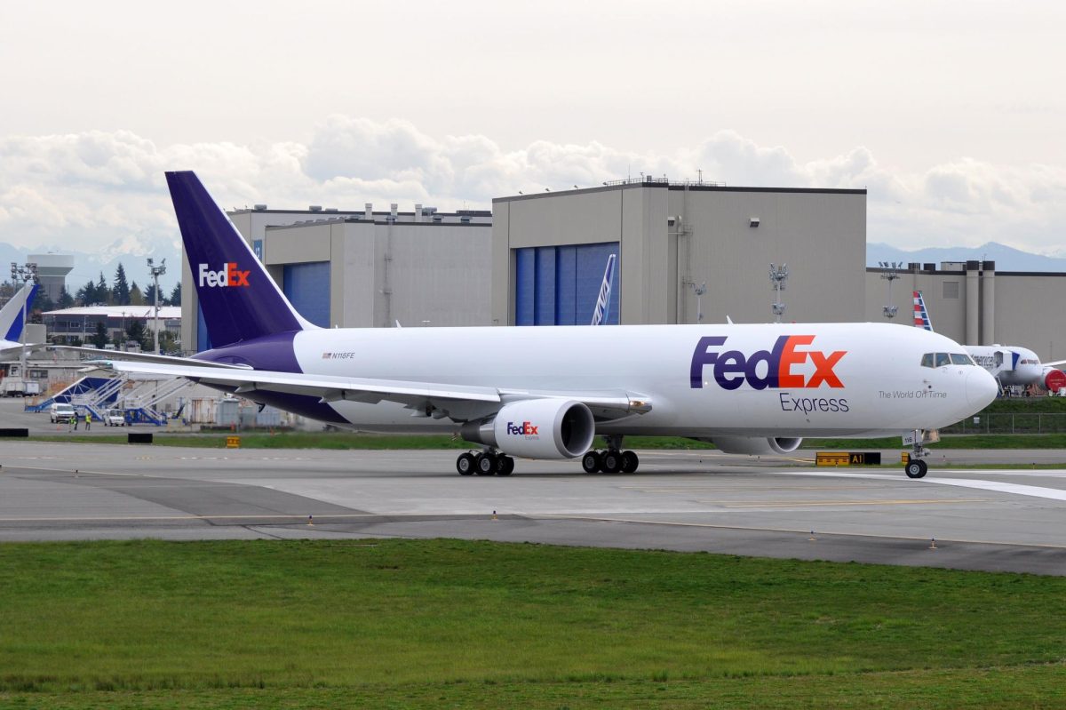 A Federal Express plane