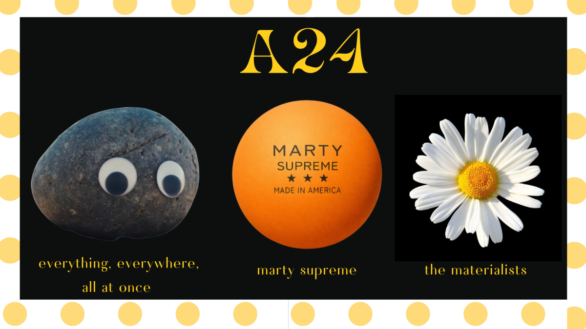 Three symbols that represent A24 movies