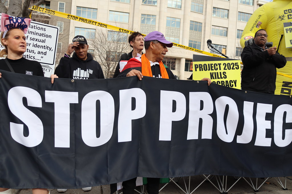 Protest to stop Project 2025.