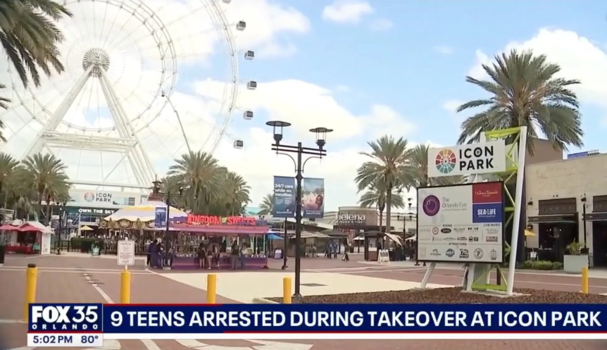 Icon Park hours before "teen takeover."