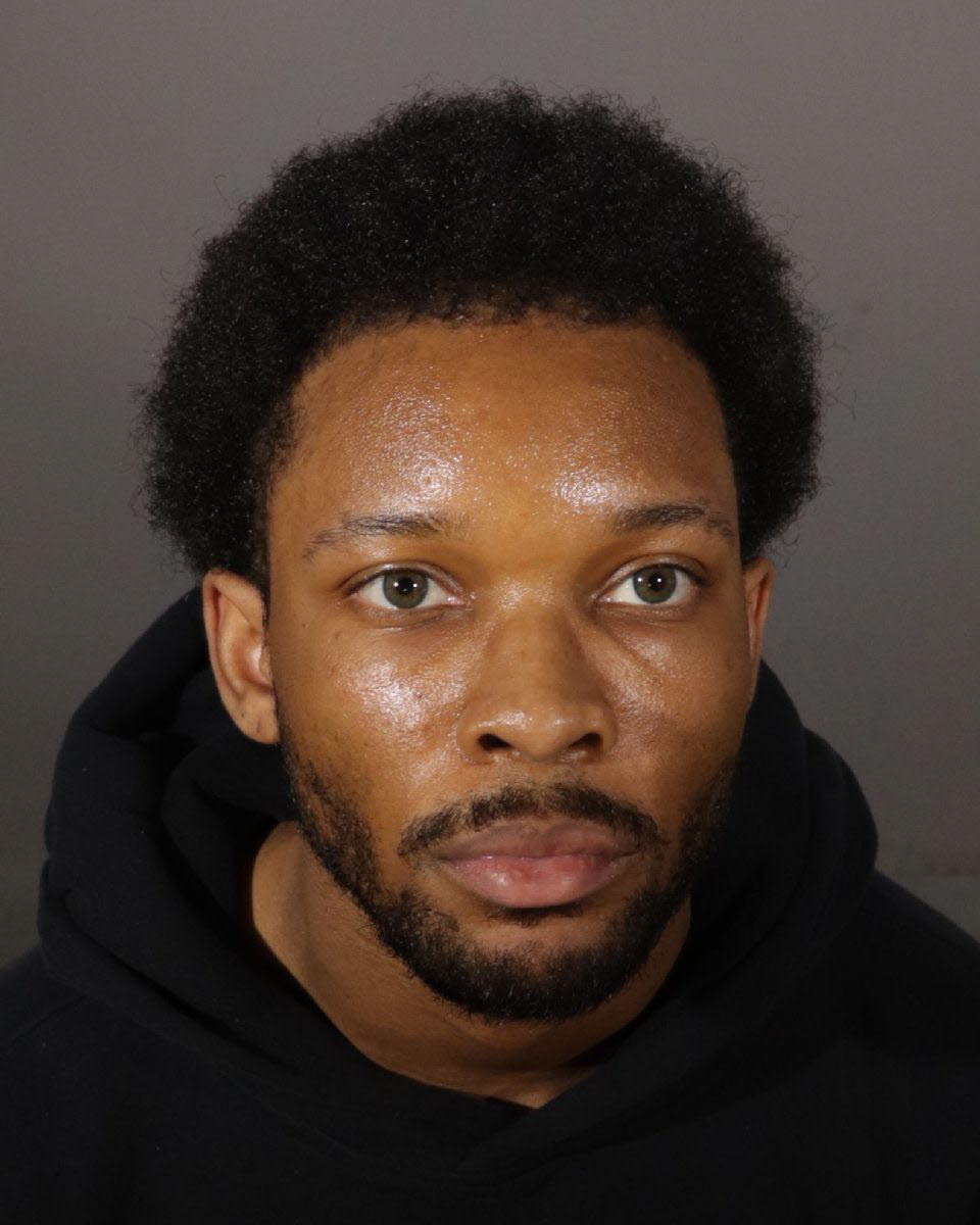 Mugshot of David Burke, also known as artist d4vd.