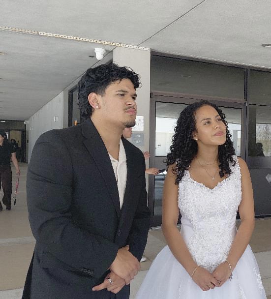 Jann Xiques-Lozada and Kelery Saavedra Gracias right after the ceremony during their interview for the OCSA Ledger.