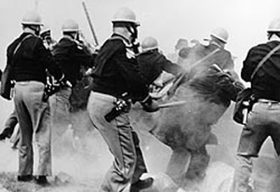Alabama police in 1965 attack voting rights marchers on "Bloody Sunday", the first of the Selma to Montgomery marches fighting for the now challenged Voting Rights Act

